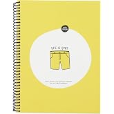 Hisli Şeyler 80 Yaprak Kareli Hafif Kağıt Stickerli Defter, Şort, 18.5x25cm