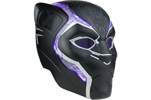 Marvel Hasbro Legends, Casque électronique Black Panther Premium avec Effets Lumineux et lentilles escamotables Noir
