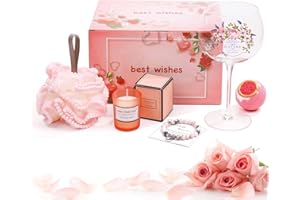 Luka Tech unqie Gin Glass Gifts for sister,sister gifts from sister,700ml Large flower Gin Balloon Glass Cocktail Glass Gifts for sister,birthday gifts for sister,big Sister,Birthday,Christmas