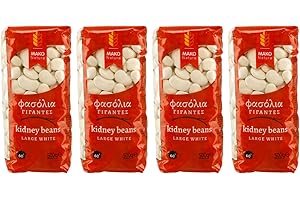 ‎JASSAS GRIECHISCHE FEINKOST Weiße Riesenbohnen Gigantes nach griechischer Art | 4x 500g Packung von Mako | Spitzen-Qualität | Giant Beans