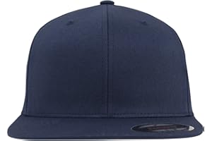 Flexfit Cappello da Baseball con Visiera Piatta, Unisex Cap, Parte Frontale Solida, Cuciture Solide, Cappello in Stile Hip Hop, Taglia S - L/XL