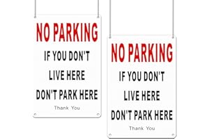 Goodvia Please Do Not Park Here Sign, Aluminum 30x20cm (A4 Vertical) No Parking Signs Outdoor Metal, Reflective UV Protective x2