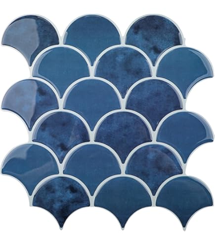 Mosaïque céramique bleu L. 29,3 x l. 28,8 cm GoodHome