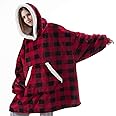 YFFS Unisex Hoodie Sweatshirt, Sherpa Giant Pullover with Large Front Pocket, Ultra Soft Sherpa Fleece Warm, Oversized Wearable Blanket Hoodie, TV-Blanket For