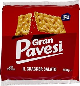 Gran Pavesi Cracker Salati I Classici con Grano 100% Italiano 560 g
