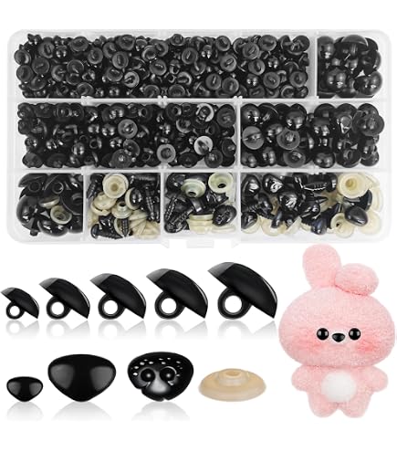 100 Stück Sicherheitsaugen Zum Aufnähen | 8, 10, 12, 15 Mm, Schwarz – Für Plüschtiere, DIY & Handarbeit
