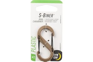 Nite Ize S-Biner storlek # 2 dubbel karbinhake, stark glasfylld nylonplast, prärievarg