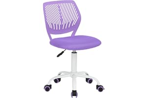 FurnitureR Bunter Schreibtischstuhl, moderner höhenverstellbarer Computerstuhl ohne Armlehnen, ergonomischer Drehstuhl für Kinderzimmer und Home Office
