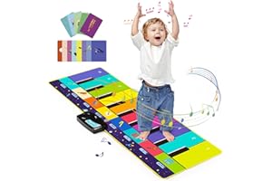 Joyjoz Piano Mat Music Toys with 100 Plus Melodies Anti Slip Kids Piano Mat Soft Keyboard Piano Early Education Toys Birthday for Boys Girls Toddler Kids, 110x36cm (CP3972)