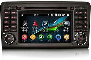GONFEN 8-Núcleo Android 12 Radio de Coche para Mercedes-Benz ML-Clase W164 GL-Clase X164 Navegación Apple CarPlay Android Auto GPS 4GB + 64GB Dab+ Estéreo de Automóvil TPMS WiFi CD OBD2 USB Bluetooth