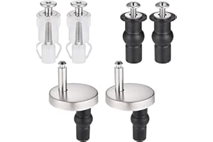 DYZOXA 6 PCS Toilet Seat Fixings Kit Universal Quick Release Toilet Seat Fittings Universal Quick Release Toilet Seat Fittings Top Fixing Toilet Seat Toilet Seat Stabilisers for Toilet Blind Holes