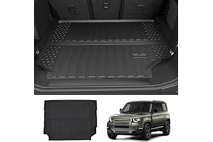 Tecbaba Cargo Liner Compatible with 2020-2025 Lander Rover Defender 110 Trunk Mat Cargo Mat TPE Durable Waterproof 2024 Defender 110 Accessories