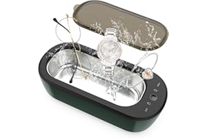BUBBACARE nettoyeur ultrason avec 4 modes, nettoyeur à ultrasons, 300 ml nettoyeur ultrason bijoux, nettoyeur lunettes ultrason, nettoyeur ultrasons lunettes