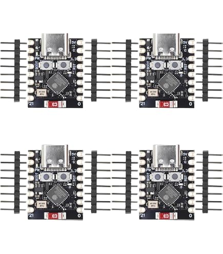 Waveshare ESP32-C3 Mini Scheda Di Sviluppo (2 Pezzi) - Processore Single-Core RISC-V 160MHz, WiFi 2.4GHz, BT 5, Memoria 4MB Flash - 2