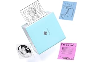 ‎PHOMEMO Phomemo M02 Mini Drucker, Tragbarer Thermodrucker Taschendrucker, Sticker Drucker Handy Kompatibel mit iOS & Android, Aufkleberdrucker für Studium, Bilder, Etiketten, Geschenk - Grün