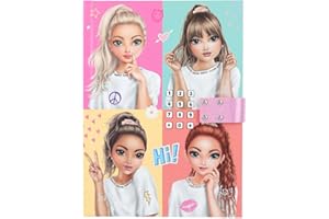 Depesche 12710 TOPModel Snap Shots-Diario con codice numerico e sonoro, Libro con 80 Pagine a Righe e illustrate a Colori