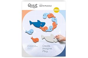 Quut - Jouets de Bain Requin – Jouet de Bebe à partir de 10 Mois – Jouet de Bain Bébé - Stimule la motricité et l'imagination