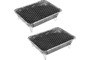 2 x aluminium komplett engångsgrill med grillkol och tändare aluminium picknick BBQ camping engångs grill picknickgrill