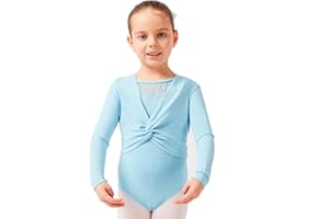 tanzmuster ® Ballettjacke Mädchen Langarm - Mia - aus wunderbar weichem Baumwollstoff - Top zum Reinschlüpfen fürs Kinder Ballett