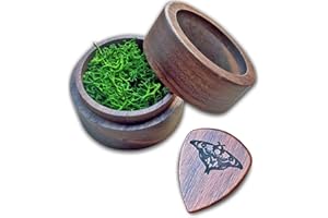 STRUNGOUT The Last of Us - Part 2 - Joel Moth - Wooden Guitar Pick in Clear Top Wooden Presentation Box