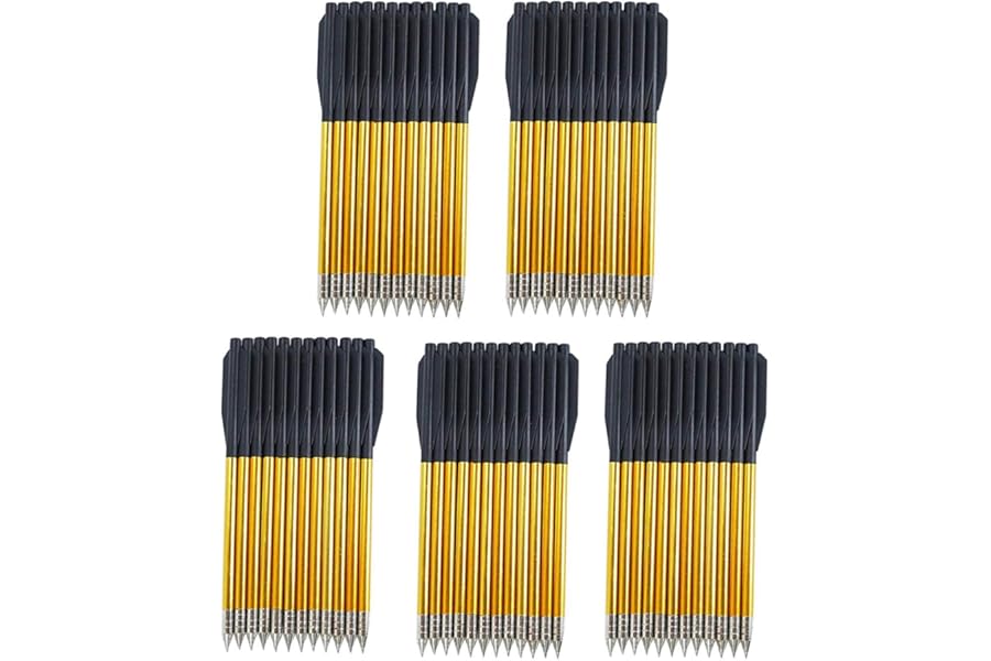GUGULUZA 6.25'' Aluminium Crossbow Bolts Arrows For 50 lb / 80 lb Pistol Crossbow Precision Target 60 pcs