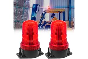 Biqing 2PCS 30LED Gyrophare LED Rouge,15W Lumière Stroboscopique D'urgence Attention Signalement lumières 12V 24V Feu Urgence Strobe pour Camion Chasse-Neige Dépanneuse Élévateur