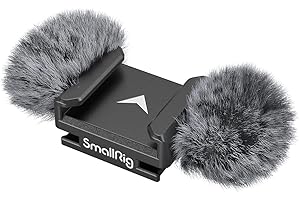 SMALLRIG Noise-Reduction Windsheild aus Nylon und Faser, mit Cold Shoe Adapter und Gummikissen für Nikon Z 30/ ZR für Sony FX30/ FX3-3859