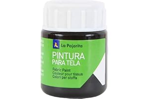 La Pajarita 114171 vernice tessuto, T-02, 25 ml, Nero