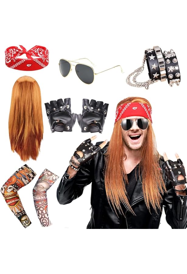 Déguisement Disco Années 70 Pour Homme - Perruque Afro, Chemise Disco, Médaillon Doré Et Lunettes De Soleil Style Années 70 (noir | XL