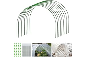 MUXHEL 168PCS Garden Hoops for Netting, Flexible Greenhouse Hoops for Raised Beds, Garden Cloche Hoops for Garden Fabric, Netting Raised Bed, Garden Tunnel Tyres