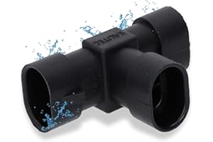 Kalitec 3-Way Superseal X3-0011-0260 T-Piece Splitter, 1.5 mm, 2-Pin, Black, PA GF, -40°C to +125°C, IP67