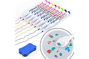 GEWDW Penna Magica per Pittura ad Acqua,8/12 Pz Magica Pittura Ad Acqua Penna Giocattolo Lavagna Cancellare A Secco Marker Penna Galleggiante Cancellabile in Acqua (8 COLOR)