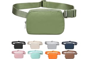 IDAHSOR Unisex Mini Belt Bag with Adjustable Strap Crossbody Waist Bag for Workout Shopping Travelling Hiking (Green)