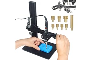 3DZWMAN Vertical Heat Pressing Machine, Heat Set Insert Tool, Brass Inserts 3D Printing, Heat Set Insert Tip for Thread Knurled Nut M2/M3/M4/M5, M6, 1/4, M8