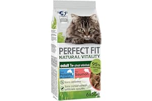 Perfect Fit Natural Vitality Sachets fraîcheur pour chats adultes stérilisés – Nourriture complète sans céréales - 12 unités 6X50g : 72 sachets