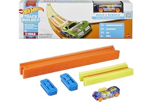 Hot Wheels GVG13 - Track Builder Unlimited Track Pack Set mit 1 Hot Wheels Fahrzeug im Maßstab 1:64, Spielzeug Autorennbahn für Kinder ab 6 Jahren