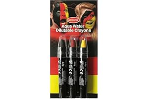 Goodmark Schminkstift Deutschland, drehbar für die Fußball Weltmeisterschaft, 3 Stück