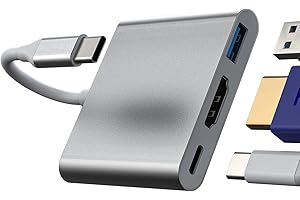 ZOYUZAN Cable USB C a HDMI Tipo C OTG 4k Displayport Hub para Apple iPhone15 Pro MAX Plus para iPad Mac Mini Compatible con Samsung Splitter Thunderbolt Jack Alargador Conector Cargador Monitor Cabo