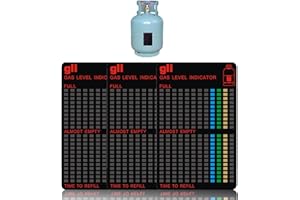 BCENG 3 Stück GLI Magnetische Füllstandsanzeige Gasflaschen Füllstandsanzeige Wiederverwendbar Gas Gasstand-Anzeiger Für Heimküchen Grillen Im Freien Camping Wohnmobil