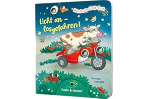 Mein Puste-Licht-Buch: Licht an – losgefahren!: Fahrzeuge-Pappebuch mit Puste-Licht und LED-Lämpchen, für Kinder ab 18 Monaten