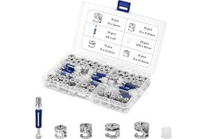 Winter Shore Cierres de Leva Surtido de Tamaños [Pack de 90] - Herrajes Muebles de Cierre 3 en 1, Ruedas Excéntricas - Conectores Muebles Armarios, Cajones, Estantes, Cómodas, Armarios, Paneles