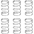 sourcing map 6Pcs Compression Springs, 0.8mm Wire Diameter x 12mm OD x 20mm Length 304 Stainless Steel Extension Spring Ballpoint Pen Pressure Springs for Shop Home Repairs, Silver