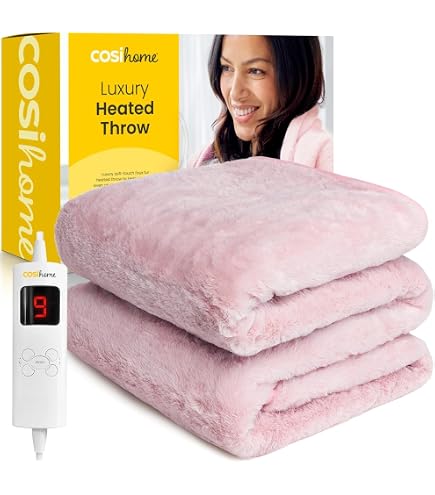 Couverture Électrique Chauffante Avec Arrêt Automatique 9H - 4 Niveaux - 130x180 Cm Douce Flanelle