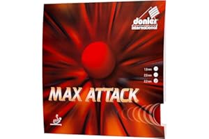 Donier Tischtennis Belag | MAX Attack | Ping Pong Beläge für Tischtennis Schläger und - Hölzer | Hergestellt in der EU | Wettkampf Performance | Individualisiere Deinen Tischtennisschläger (Schwarz)