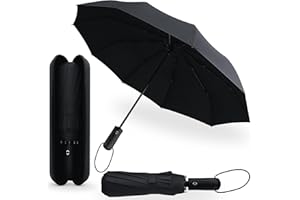 drytogo Paraguas plegable antiviento fuerte con estuche de viaje I Paraguas grande Ø105 cm I Paraguas automático apertura y cierre I Guarda chuva para 2 personas I Umbrella para mujer y hombre I