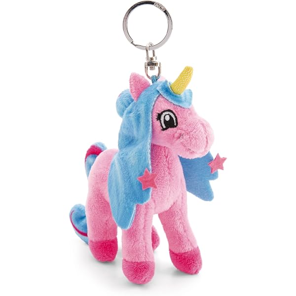 Portachiavi Unicorno Trasparente Pixly® Rosa - Regalo Divertente Per Ragazze Con Connettore Verde - 2