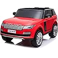 RIRICAR Dorsa range rover hse kids electric ride on car, red, ar999l