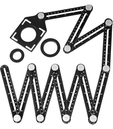 Righello Multi Angolo ANCLLO - 12 Lati In Lega Alluminio Per Misurazioni Precisi, Legno Piastrelle - Foto 3