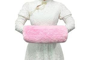 ‎SWIRLCOLOR SwirlColor Hand Muffs, Frauen & Mädchen Kunstpelz Muff für Arm wärmende Hand Erwärmen im Winter (Rosa)