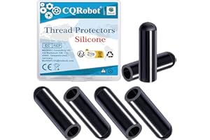 CQRobot Tappi terminali in Silicone 50Pezzi Nero Protezioni per Filettature Rotondi Flessibile Viti Post Bullone Tappo Coprivite Protezione Filettatura Diametro 6mm,per Cavi Elettrici,Mobili,Tubi